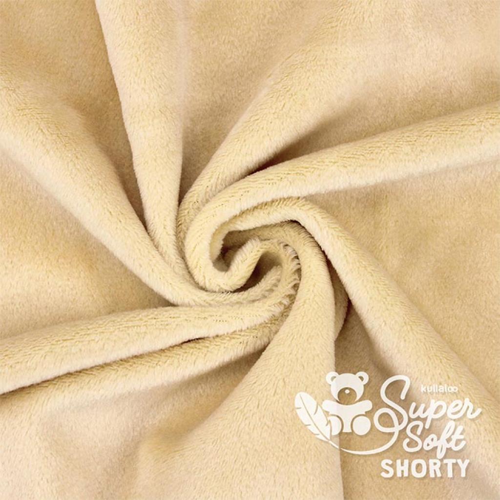 Plüschstoff Shorty uni 75x100cm beige creme – Kullaloo